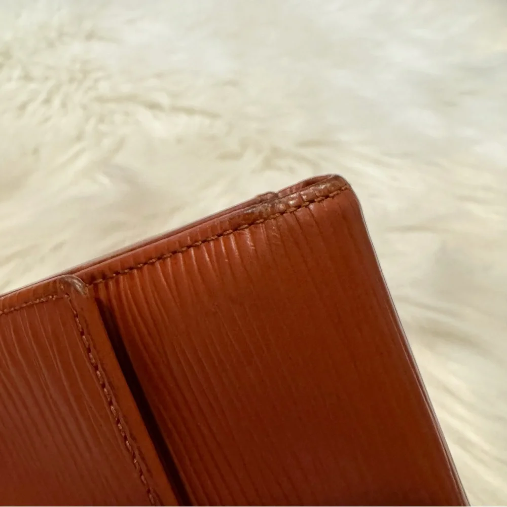 Louis Vuitton Vintage Epi Portefeuille Elise Trifold Compact Wallet Kenyan Fawn - Picture 11 of 13
